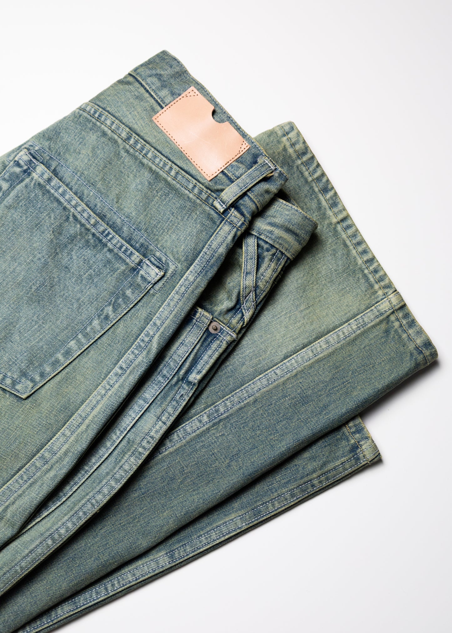 [ROTOL] TRIPLE SEAMS 6P DENIM WIDE DAMAGE