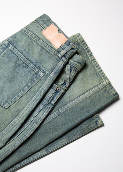[ROTOL] TRIPLE SEAMS 6P DENIM WIDE DAMAGE