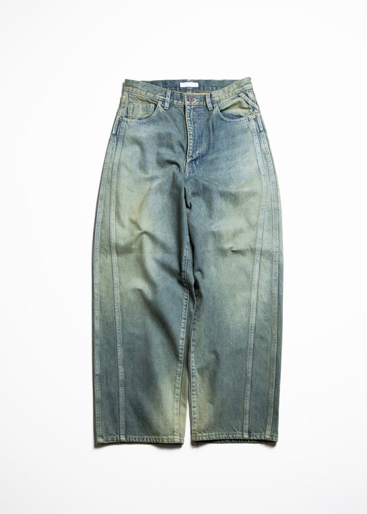 [ROTOL] TRIPLE SEAMS 6P DENIM WIDE DAMAGE