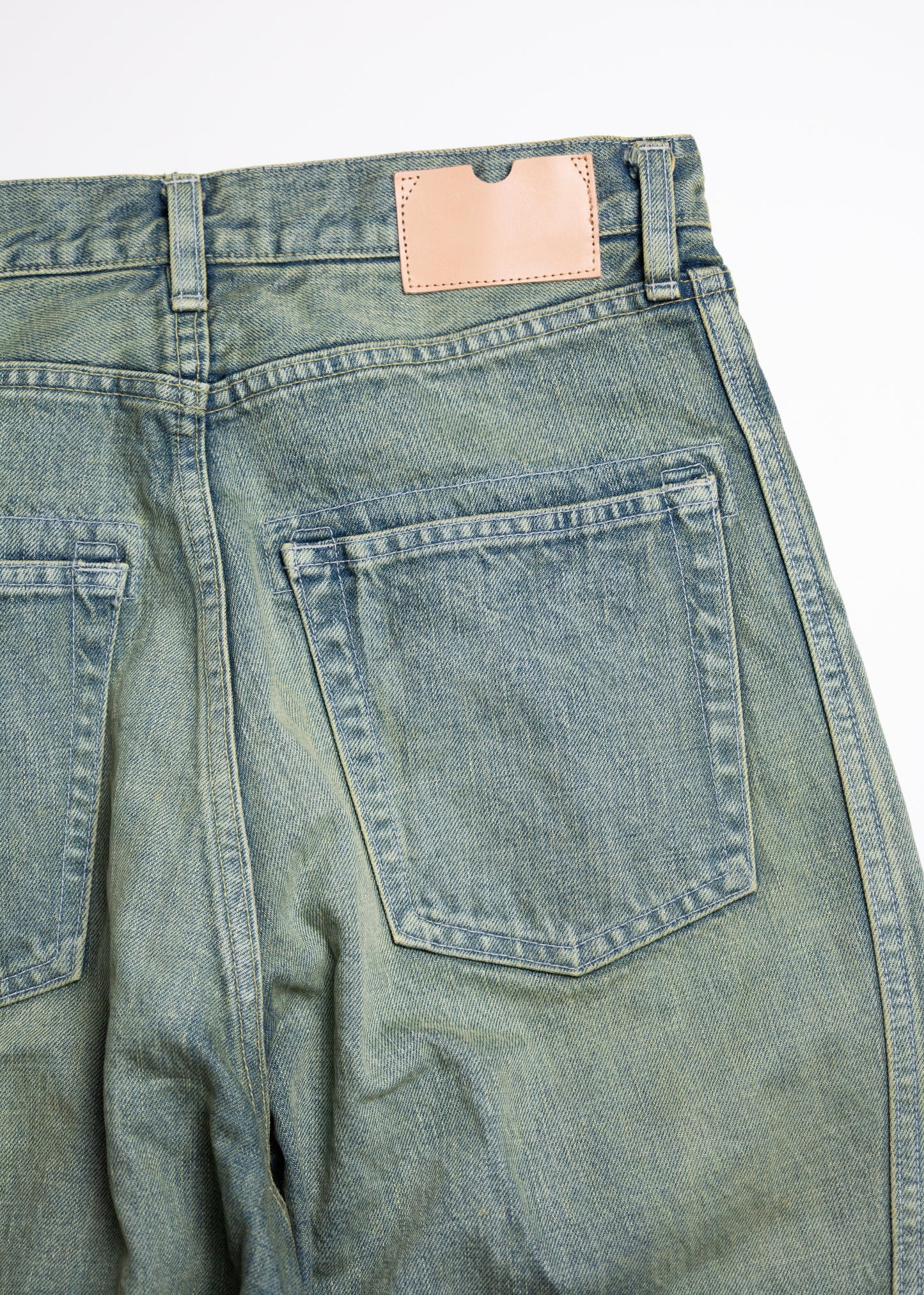 [ROTOL] TRIPLE SEAMS 6P DENIM WIDE DAMAGE