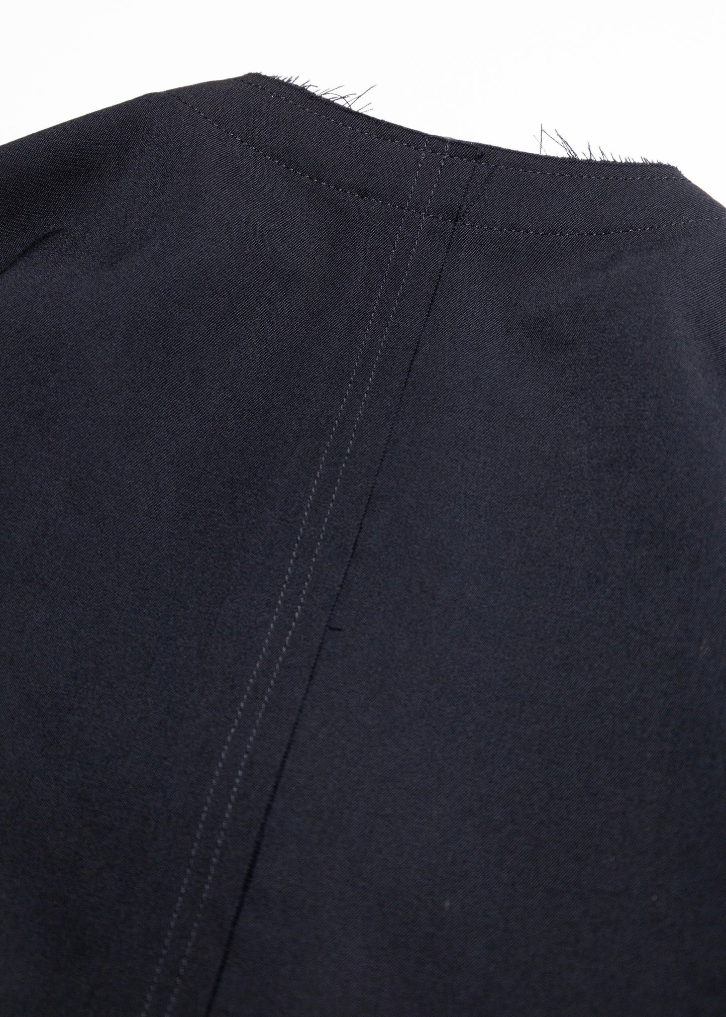 [KHOKI] No-collar Wool Gabardine Jacket