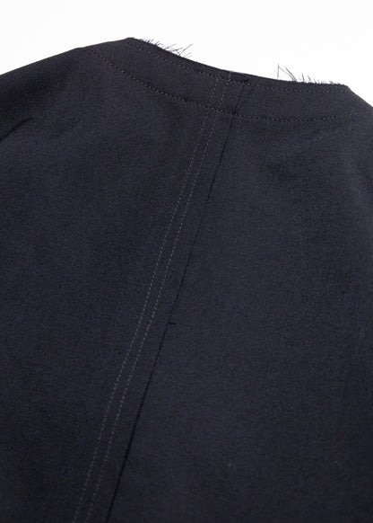 [KHOKI] No-collar Wool Gabardine Jacket