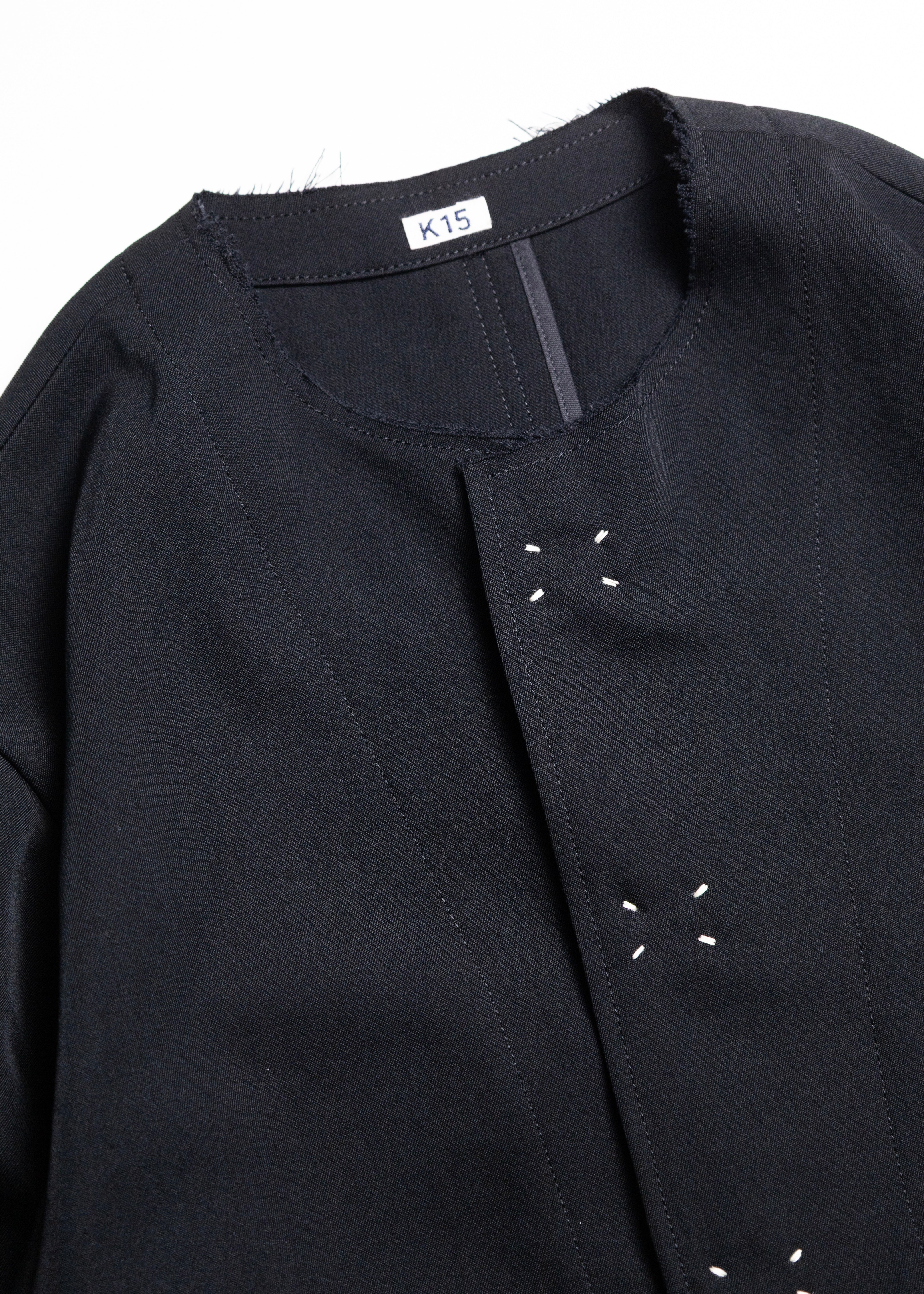 KHOKI （コッキ）No-collar Wool Gabardine Jacket – process