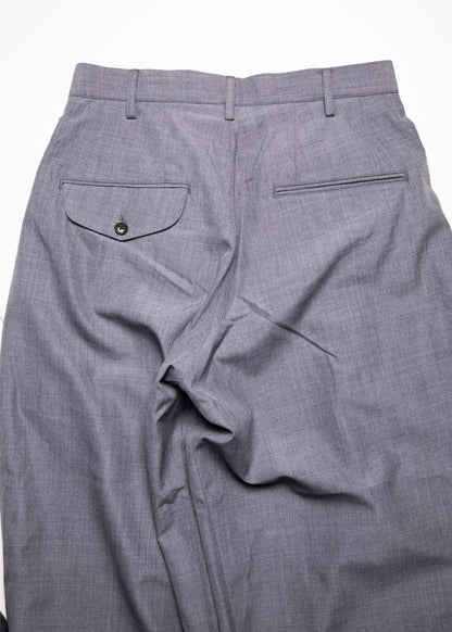 [KHOKI] Gather-detail Wool Gabardine Pants