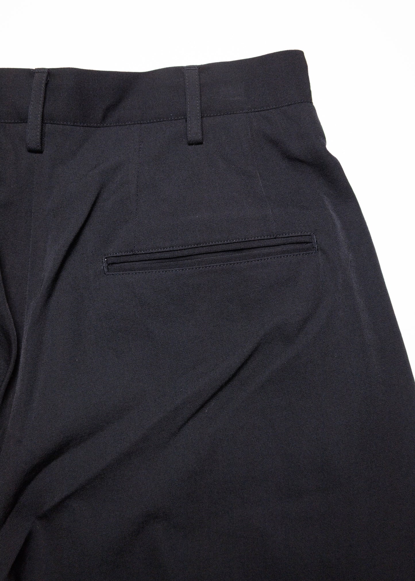 [KHOKI] Gather-detail Wool Gabardine Pants