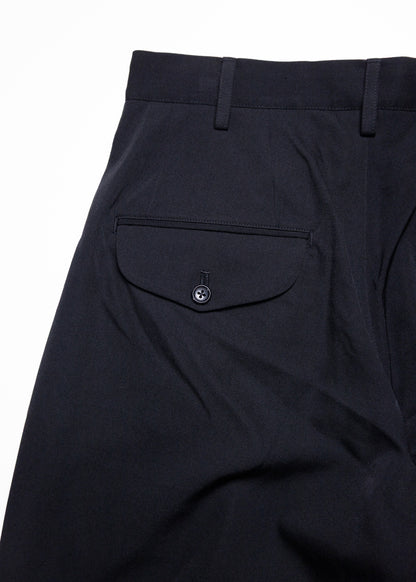 [KHOKI] Gather-detail Wool Gabardine Pants