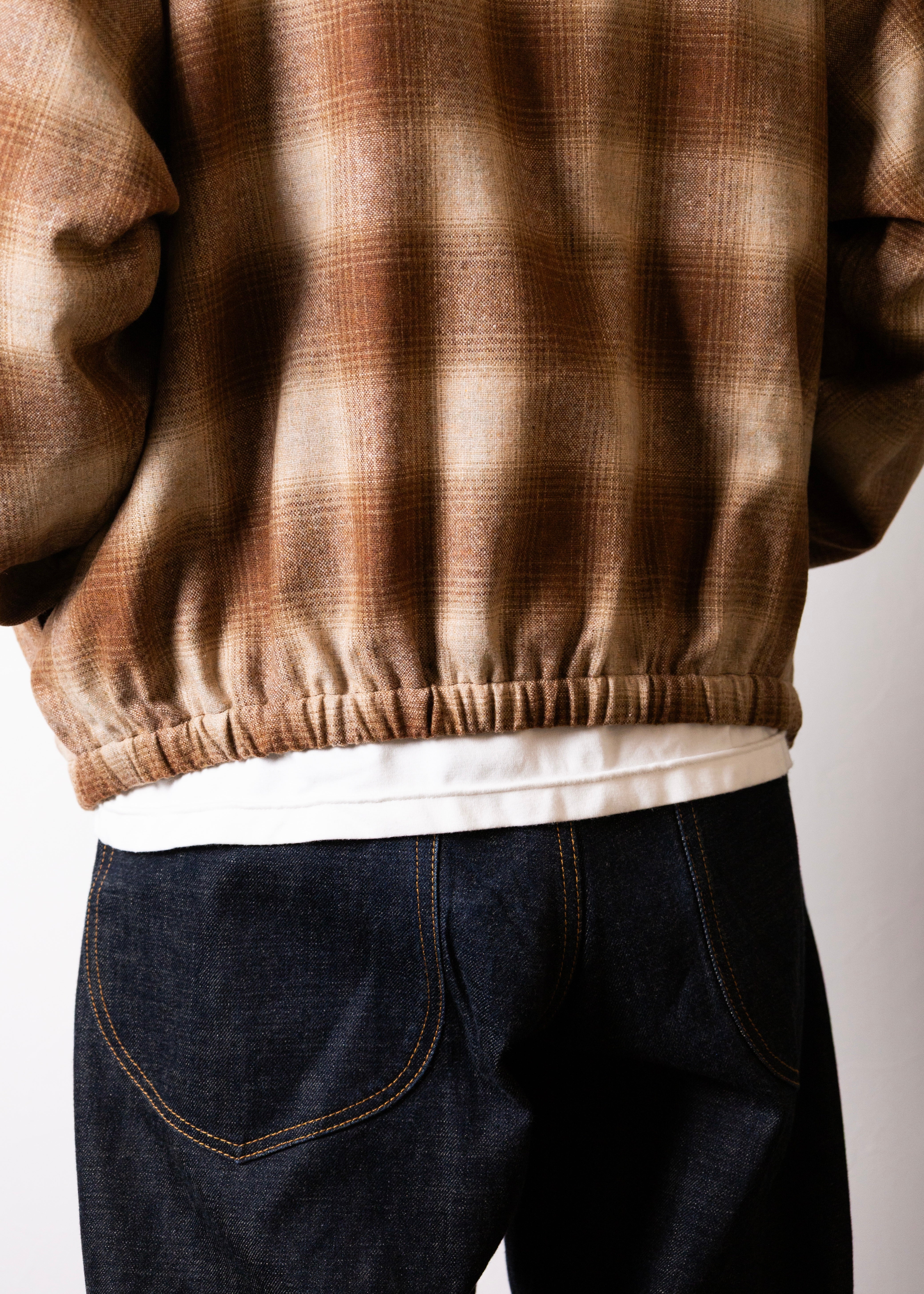 CABARET POVAL（キャバレーポバール）Wool Ombre Check Drizzler Shirt