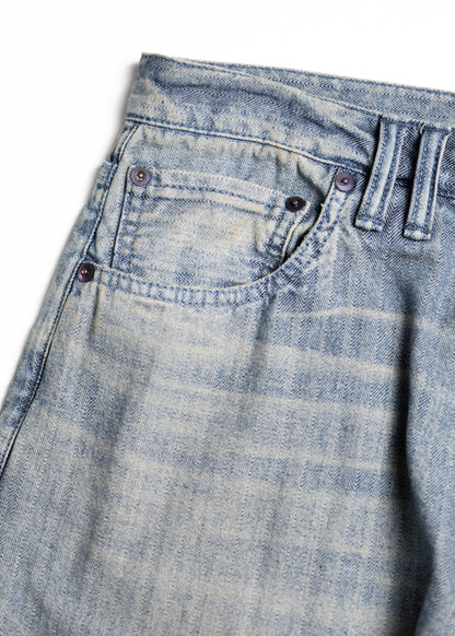 [ANACHRONORM] HERRINGBONE DENIM WIDE 5P PANTS