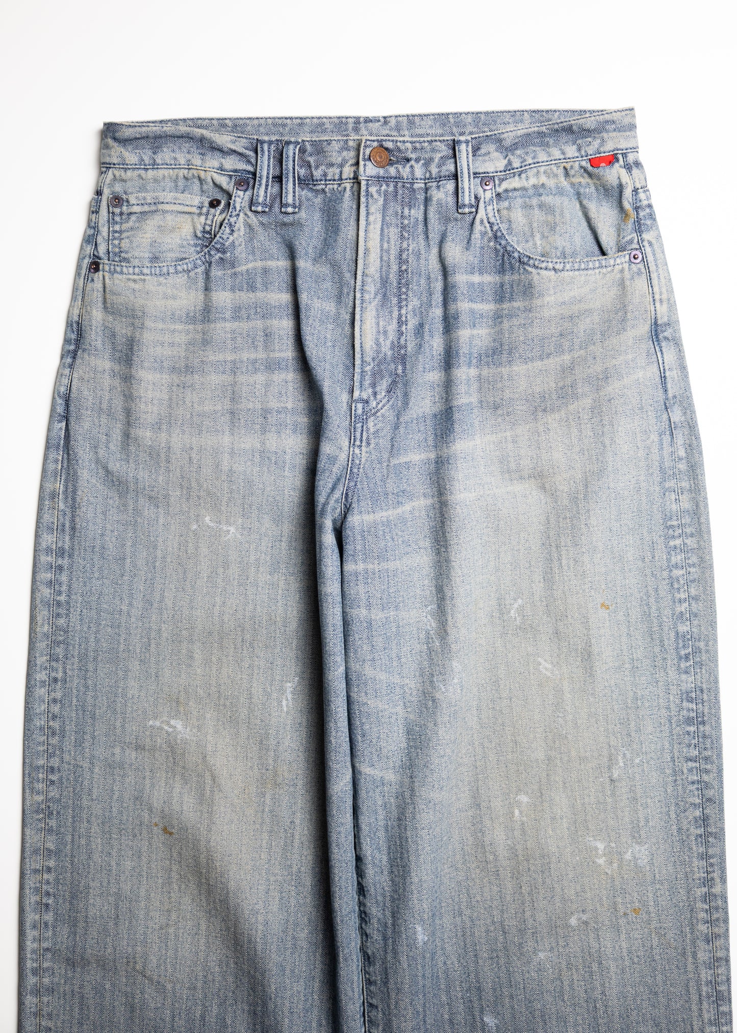 [ANACHRONORM] HERRINGBONE DENIM WIDE 5P PANTS