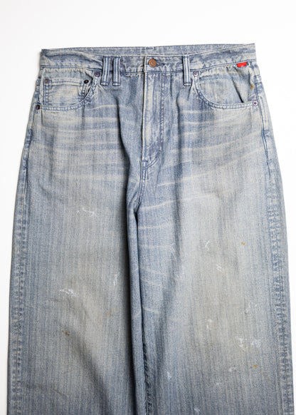 [ANACHRONORM] HERRINGBONE DENIM WIDE 5P PANTS