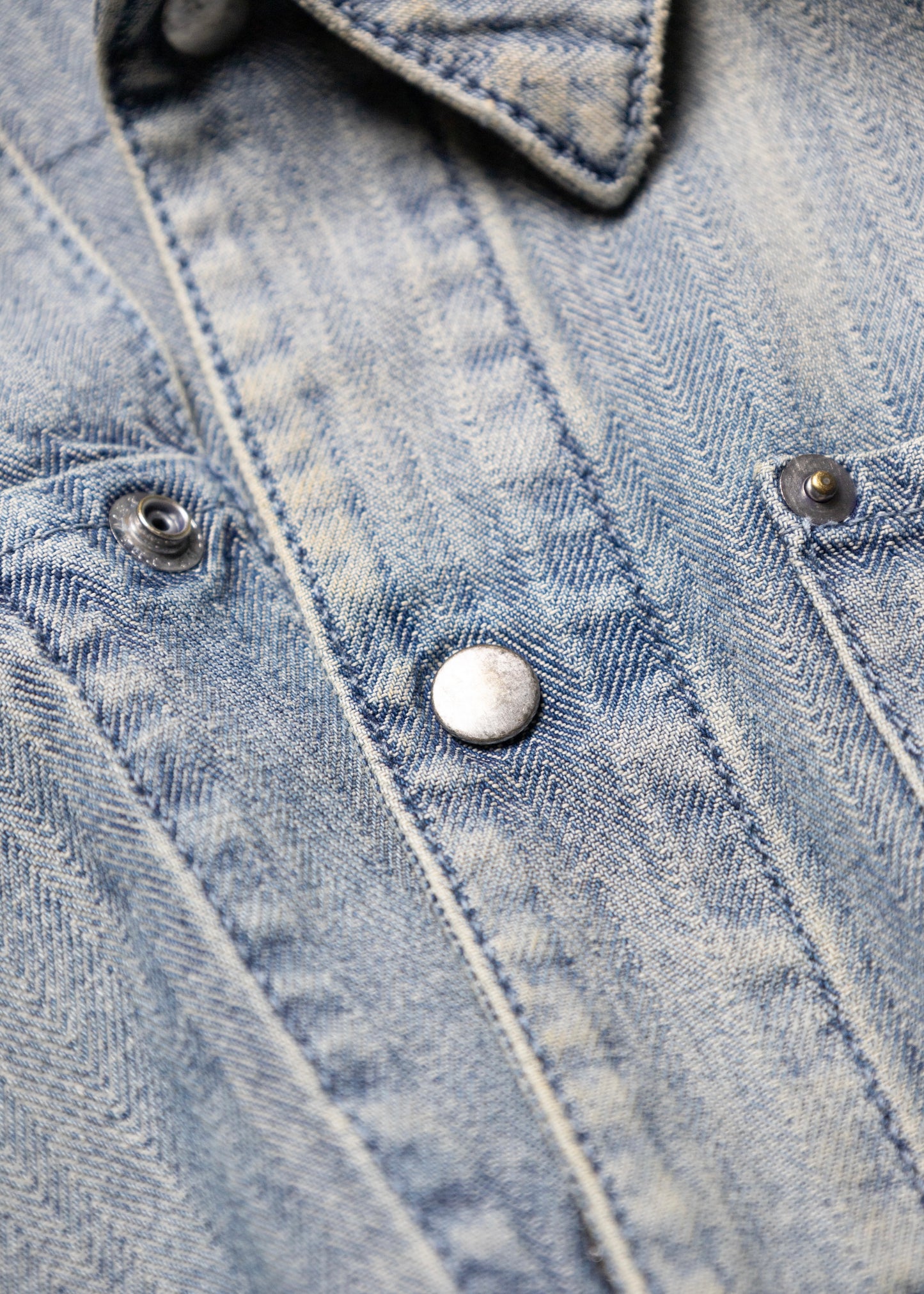 [ANACHRONORM] HERRINGBONE DENIM JACKET