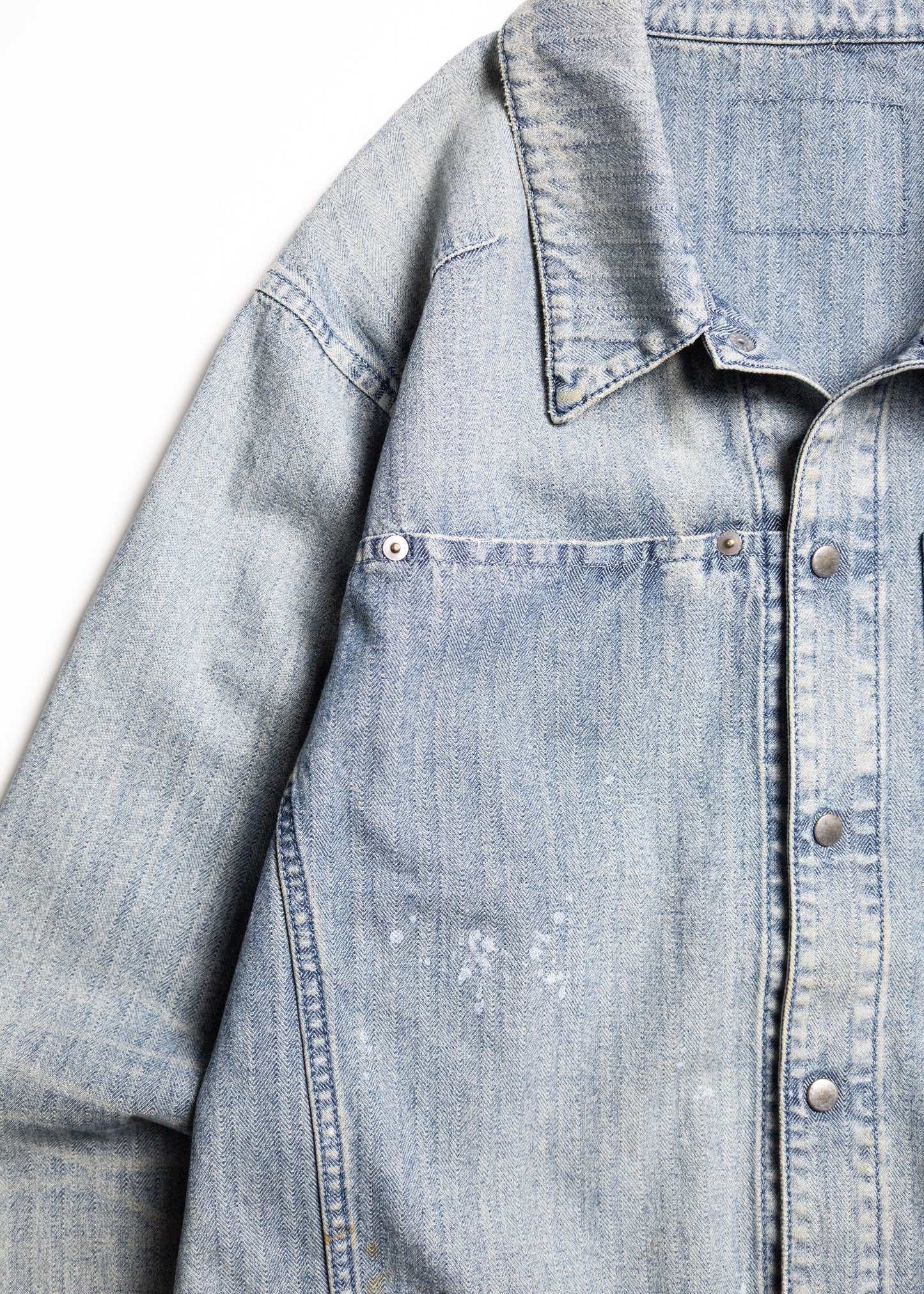 [ANACHRONORM] HERRINGBONE DENIM JACKET