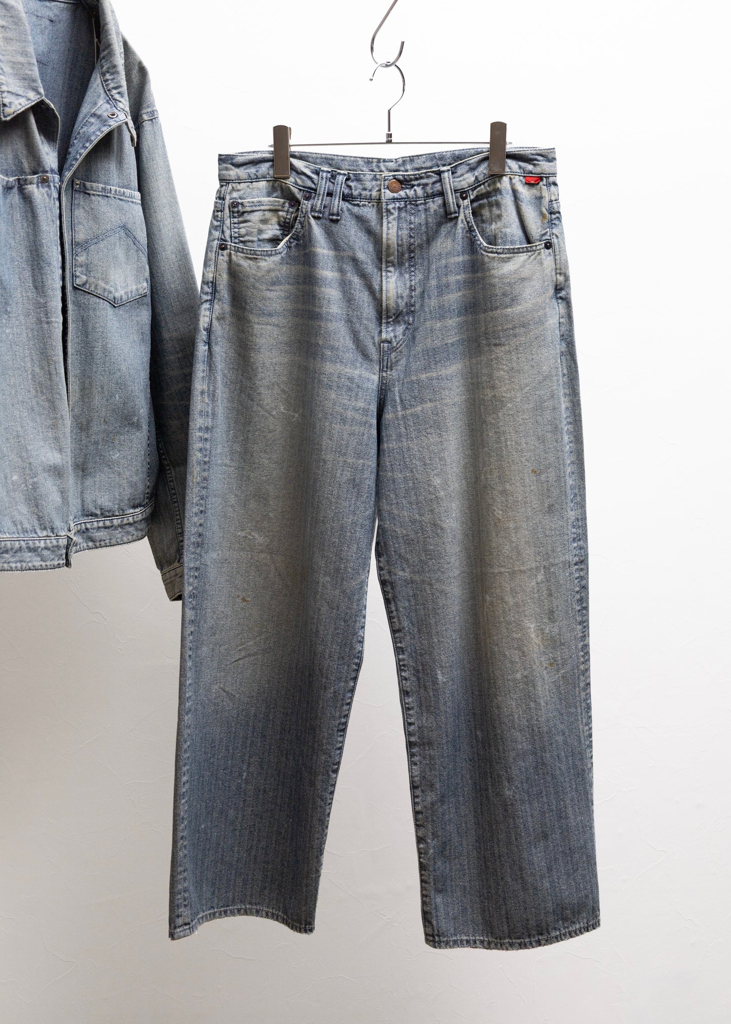 [ANACHRONORM] HERRINGBONE DENIM WIDE 5P PANTS
