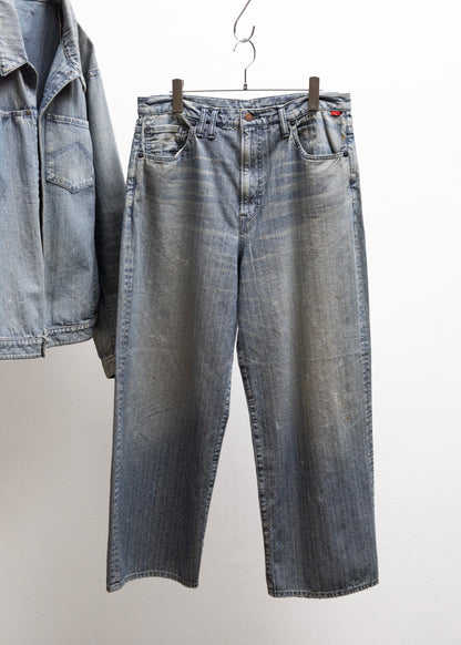 [ANACHRONORM] HERRINGBONE DENIM WIDE 5P PANTS