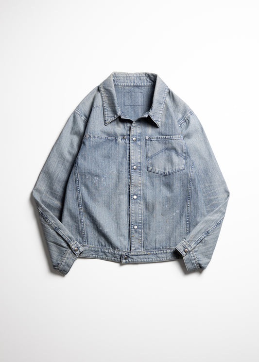 [ANACHRONORM] HERRINGBONE DENIM JACKET