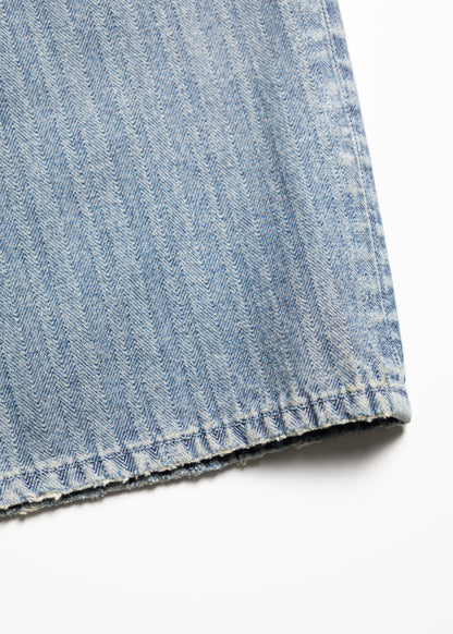 [ANACHRONORM] HERRINGBONE DENIM WIDE 5P PANTS