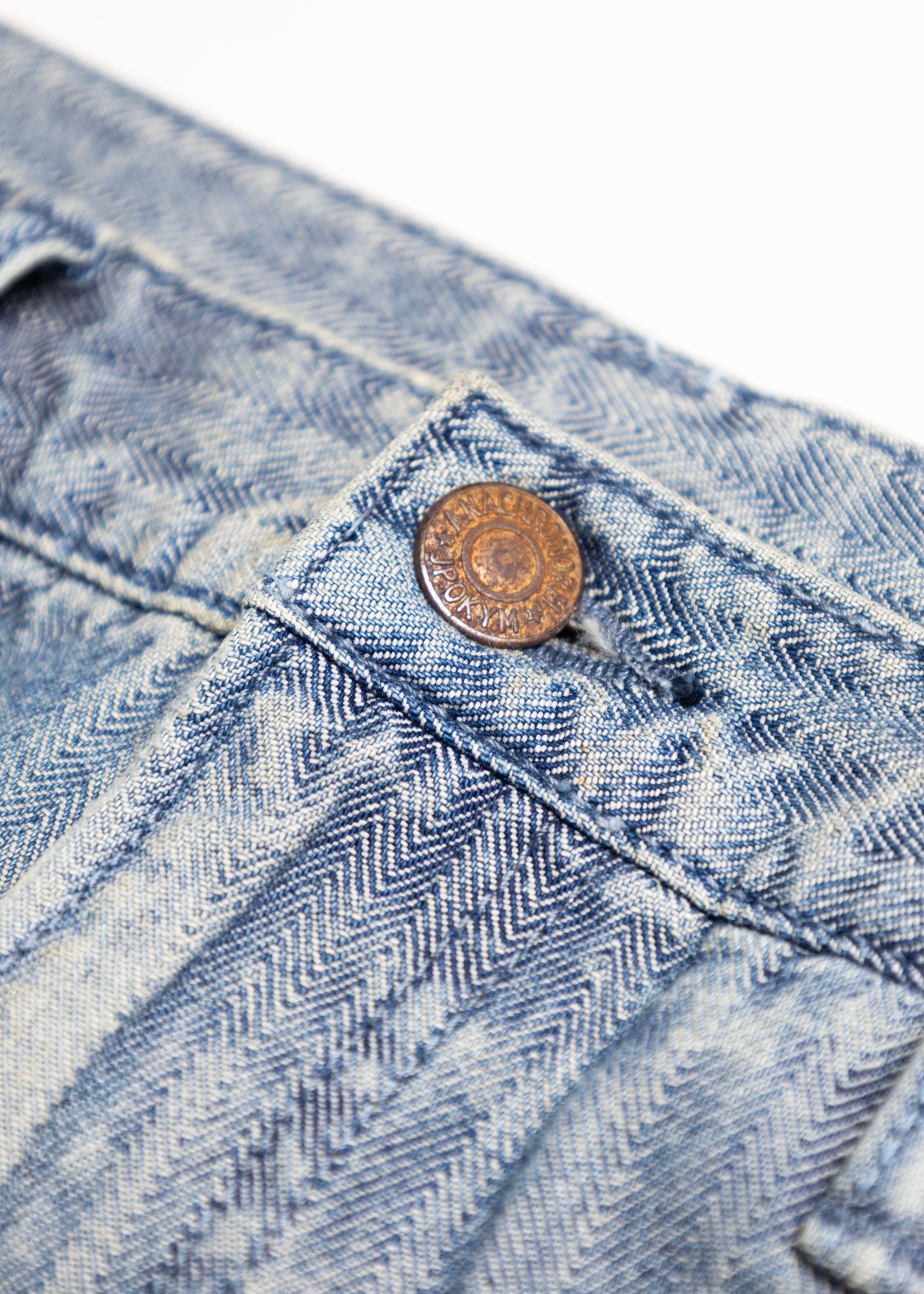 [ANACHRONORM] HERRINGBONE DENIM WIDE 5P PANTS