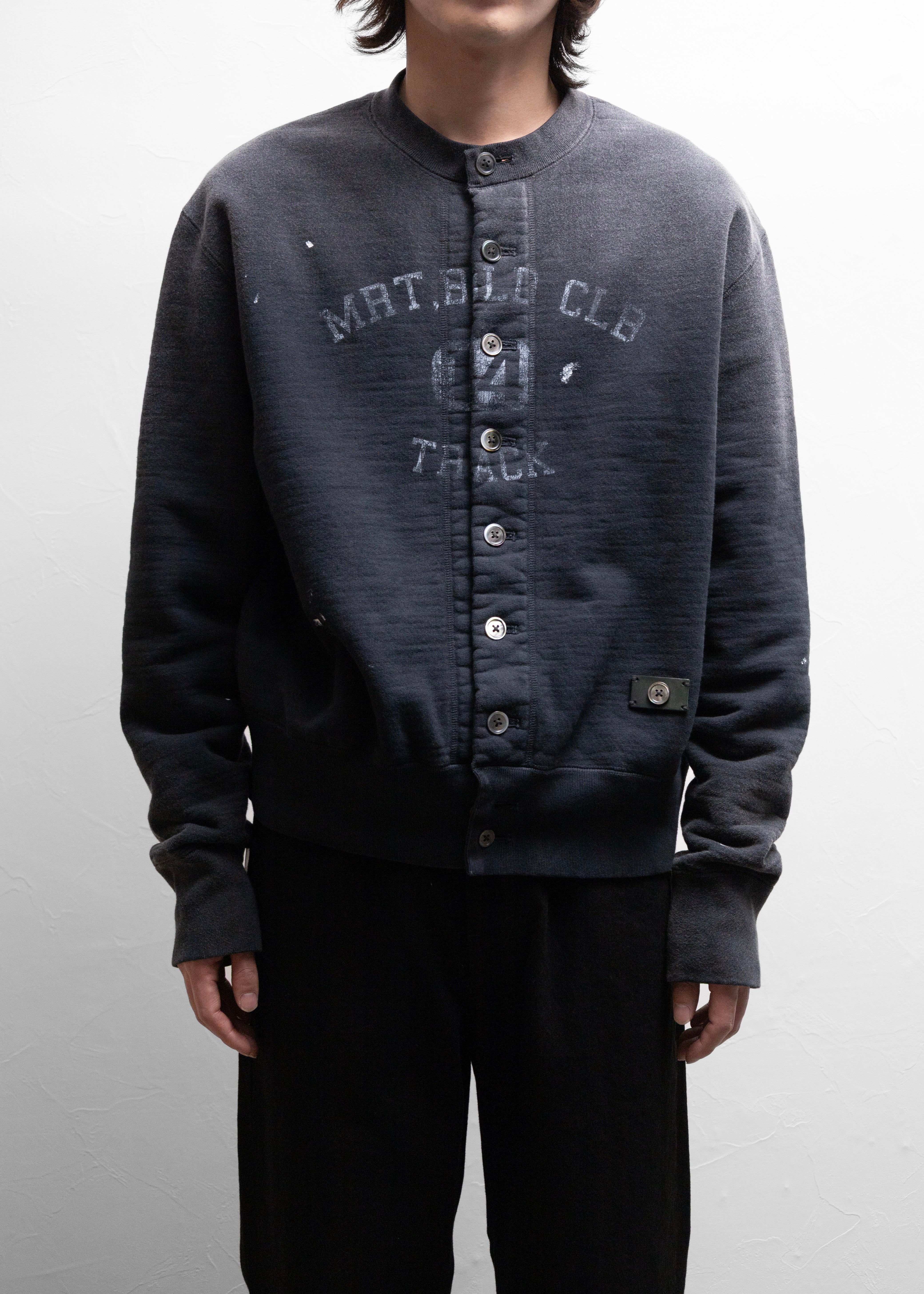 KHOKI （コッキ）Vintage-effect sweat cardigan – process