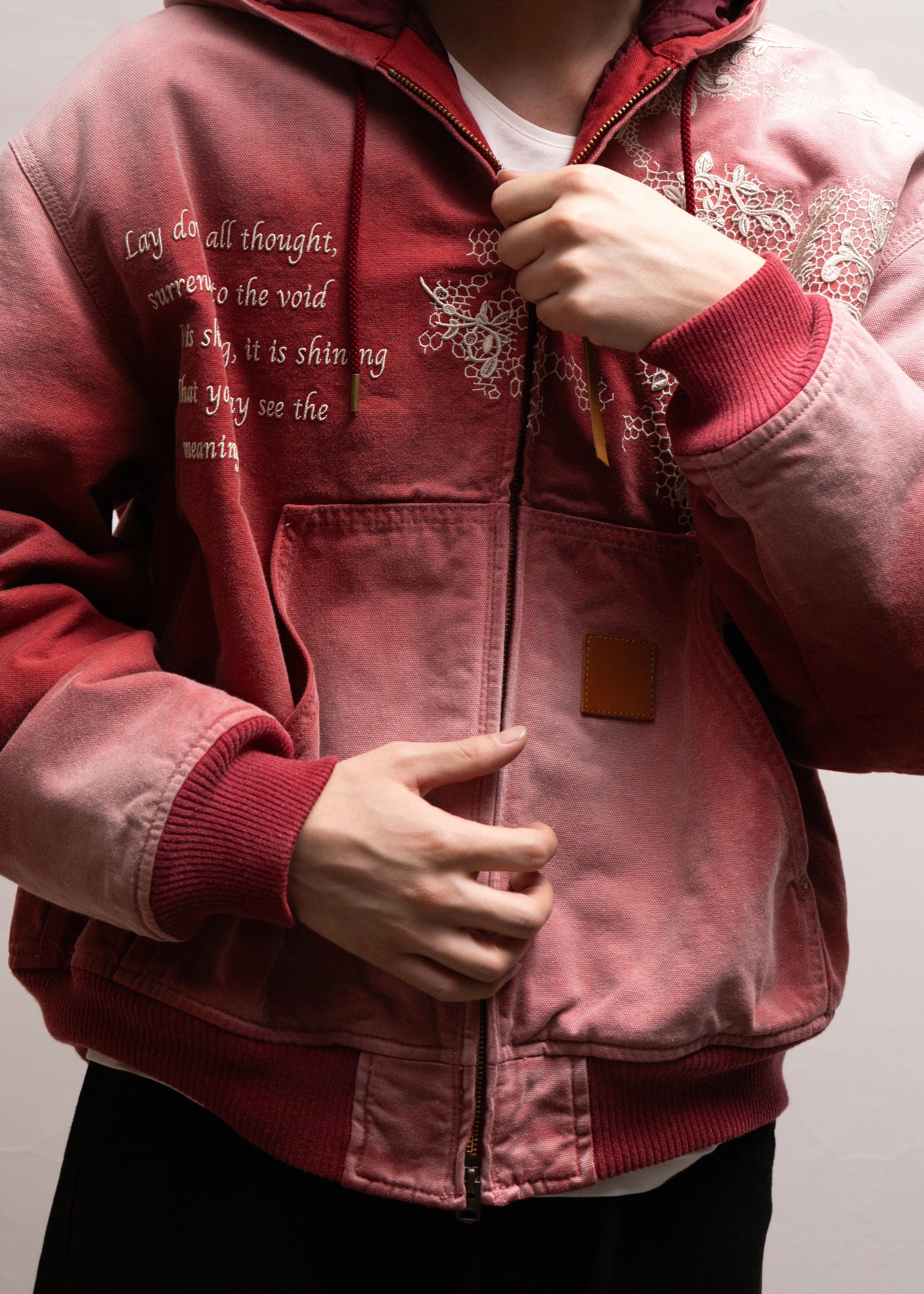 KHOKI （コッキ）Vintage-effect embroidered jacket – process