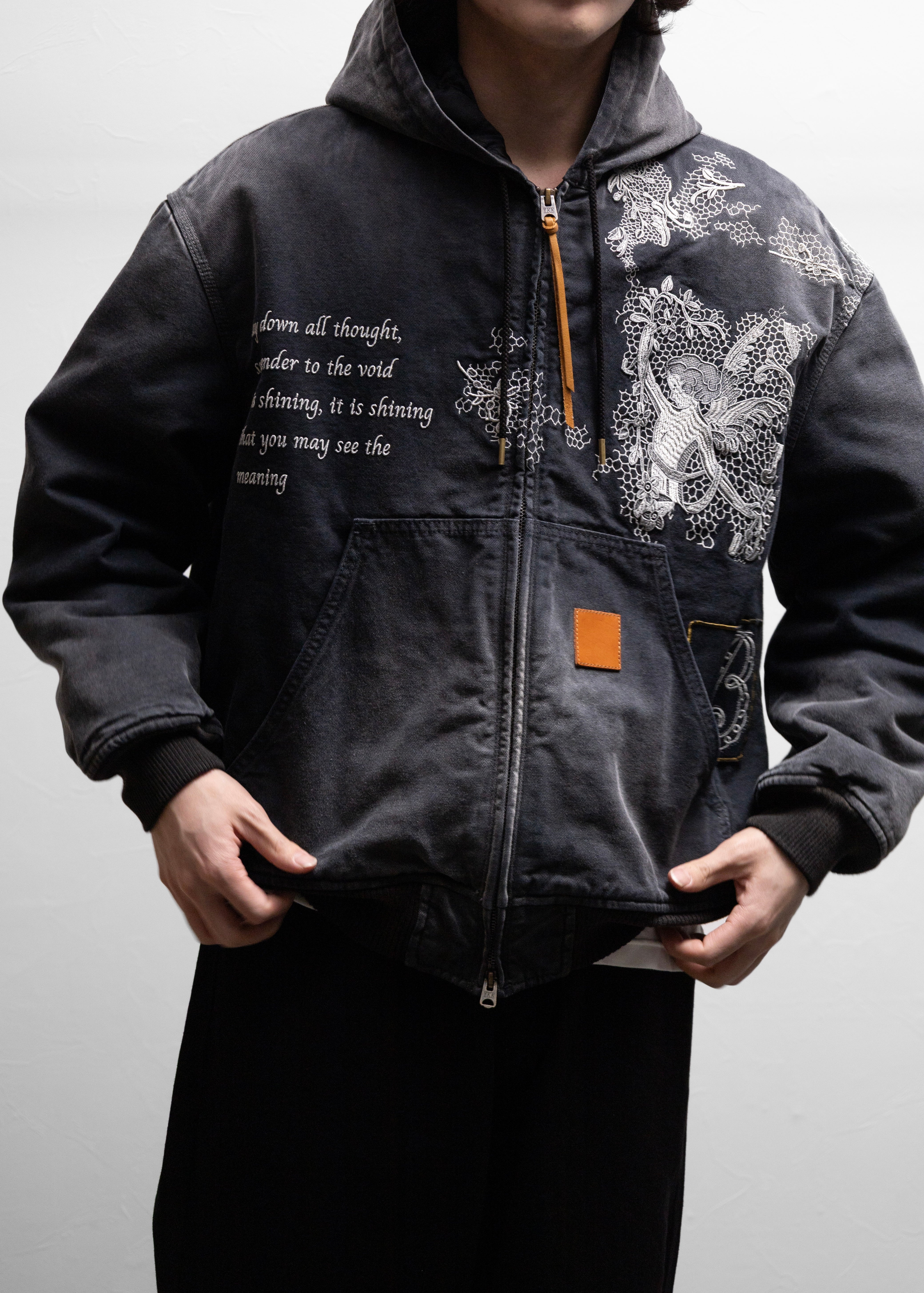 KHOKI （コッキ）Vintage-effect embroidered jacket – process