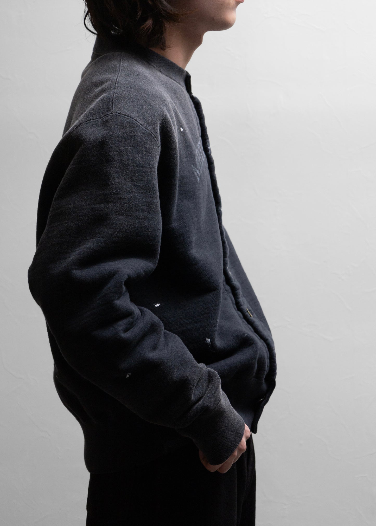 [KHOKI] Vintage-effect sweat cardigan