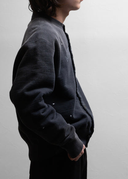 [KHOKI] Vintage-effect sweat cardigan