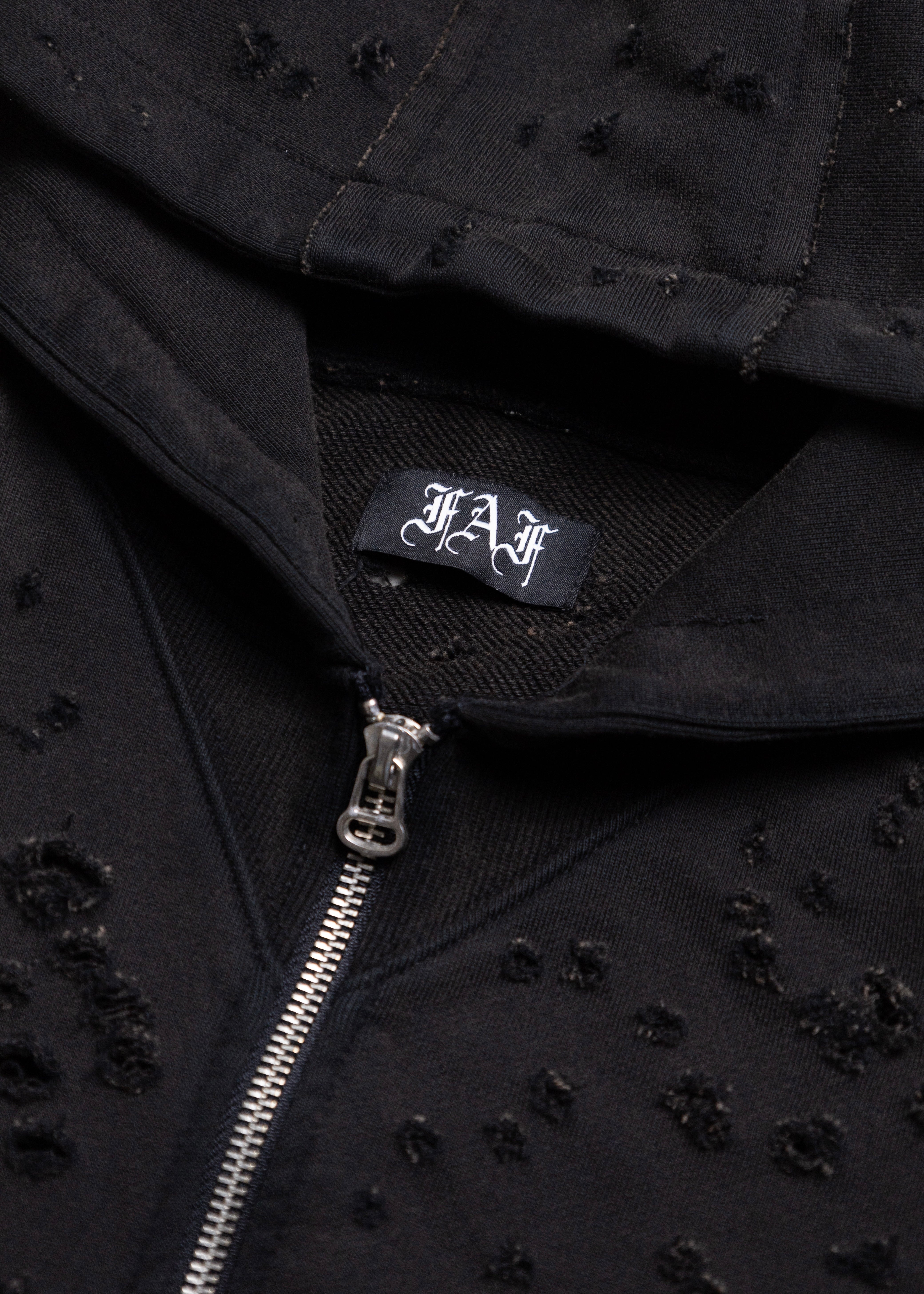 FAF（Fake As Flowers）Dameged Zip up Hoodie - 通販 – process