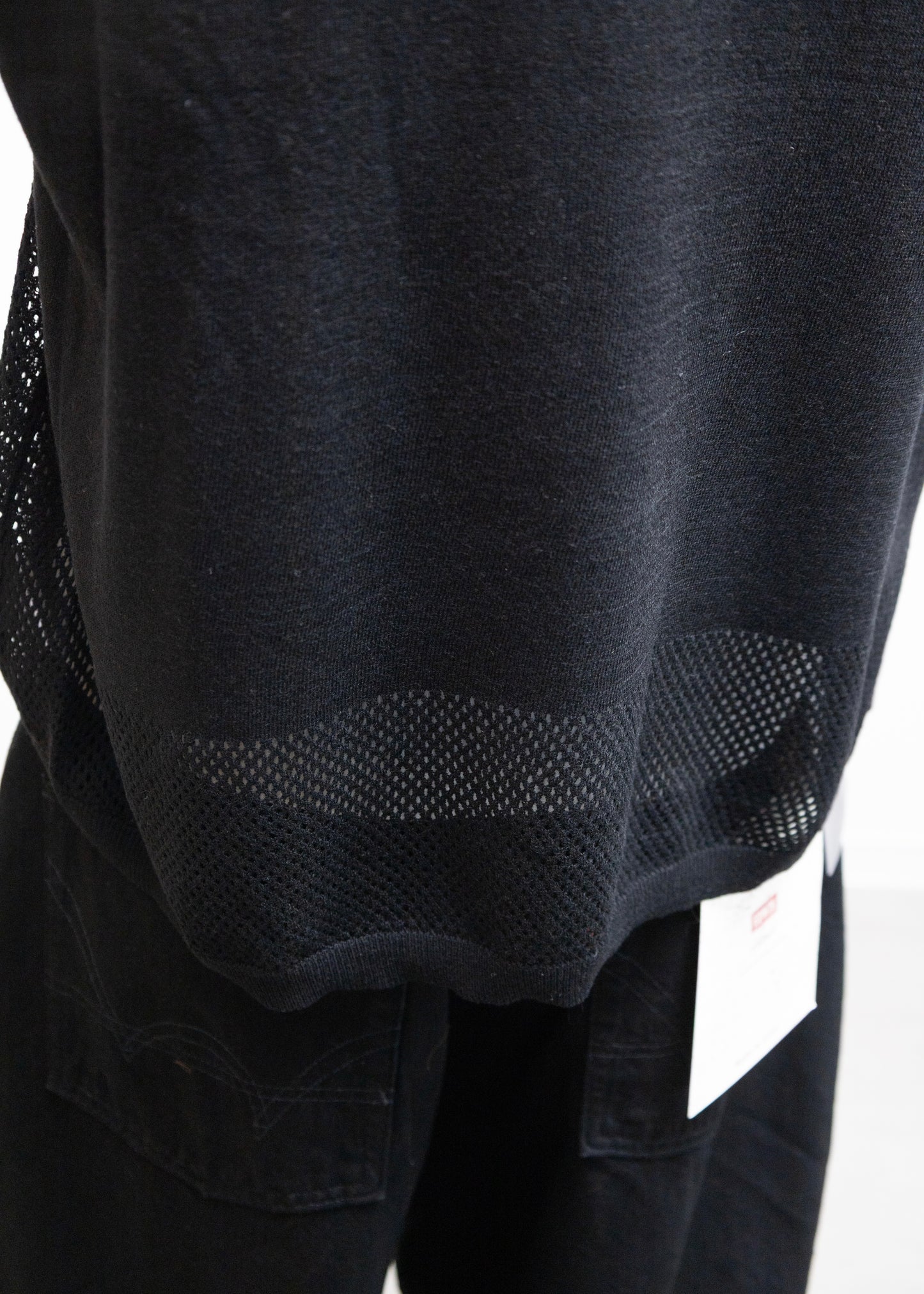 [bal original] VENTILATION MESH KNIT ZIP POLO LS
