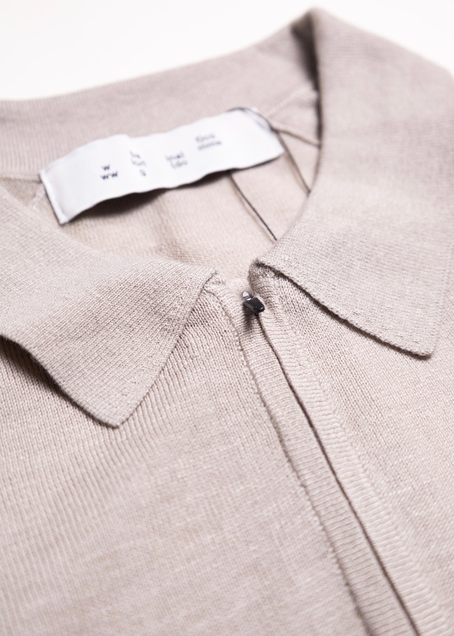 [bal original] VENTILATION MESH KNIT ZIP POLO LS