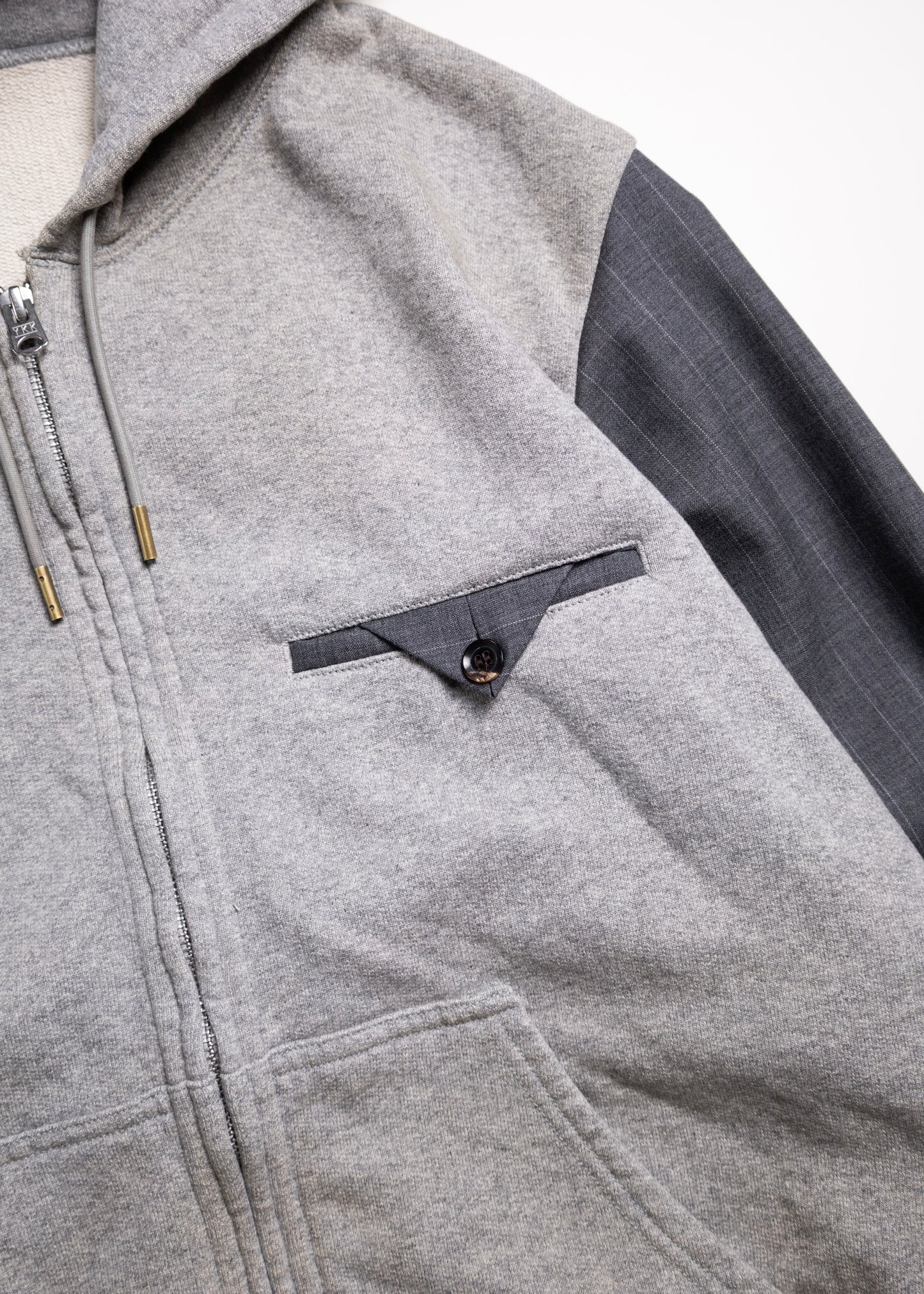 [KHOKI] Combination Zip Hoodie