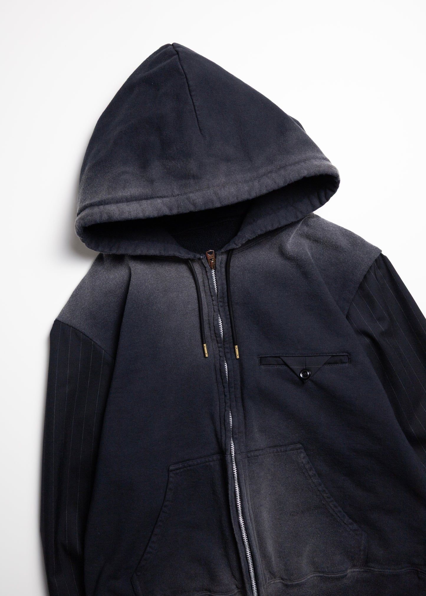 [KHOKI] Combination Zip Hoodie