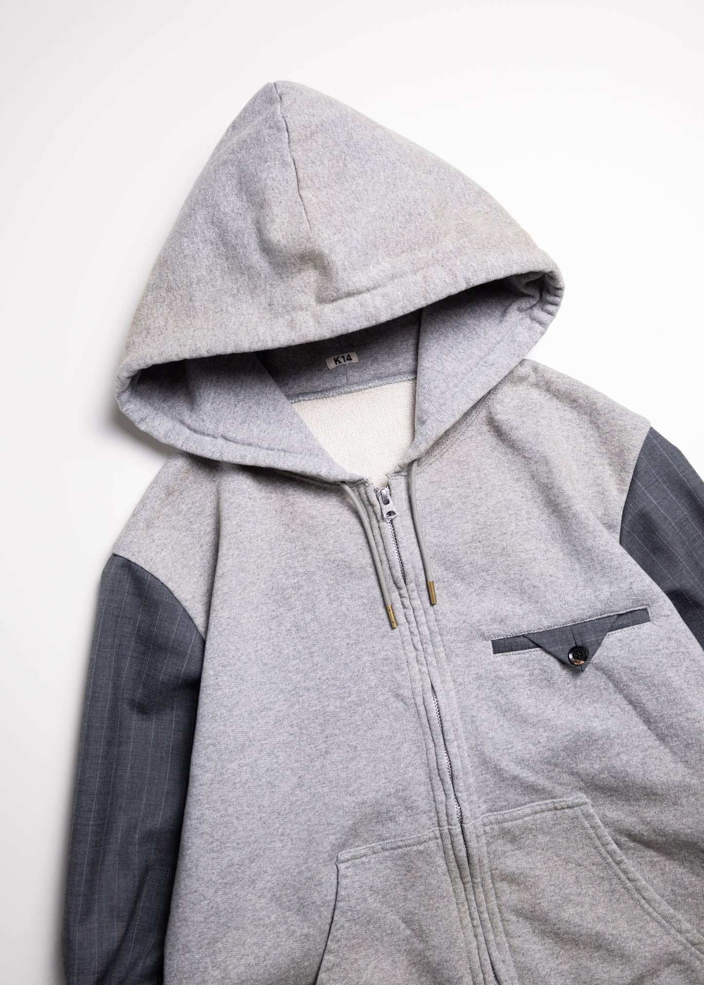 [KHOKI] Combination Zip Hoodie