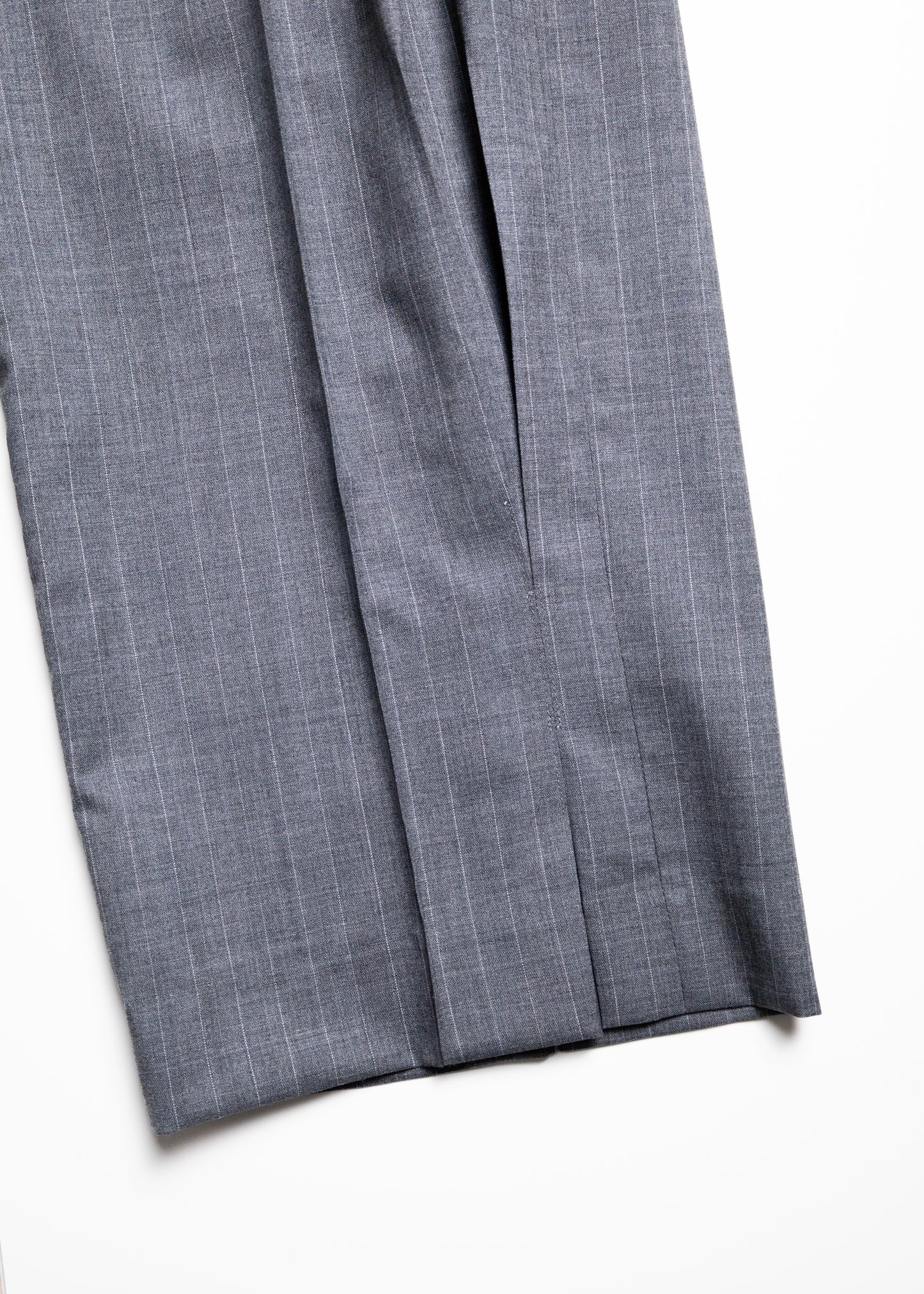 [KHOKI] Pleated Stripe Summer Wool Pants