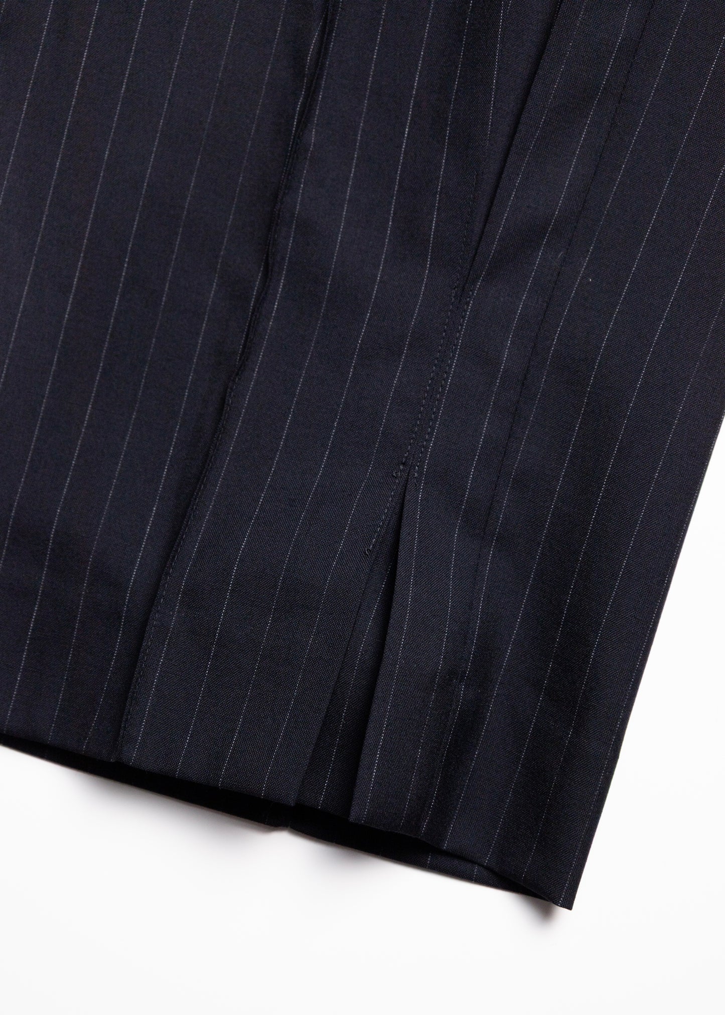 [KHOKI] Pleated Stripe Summer Wool Pants