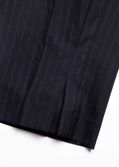 [KHOKI] Pleated Stripe Summer Wool Pants