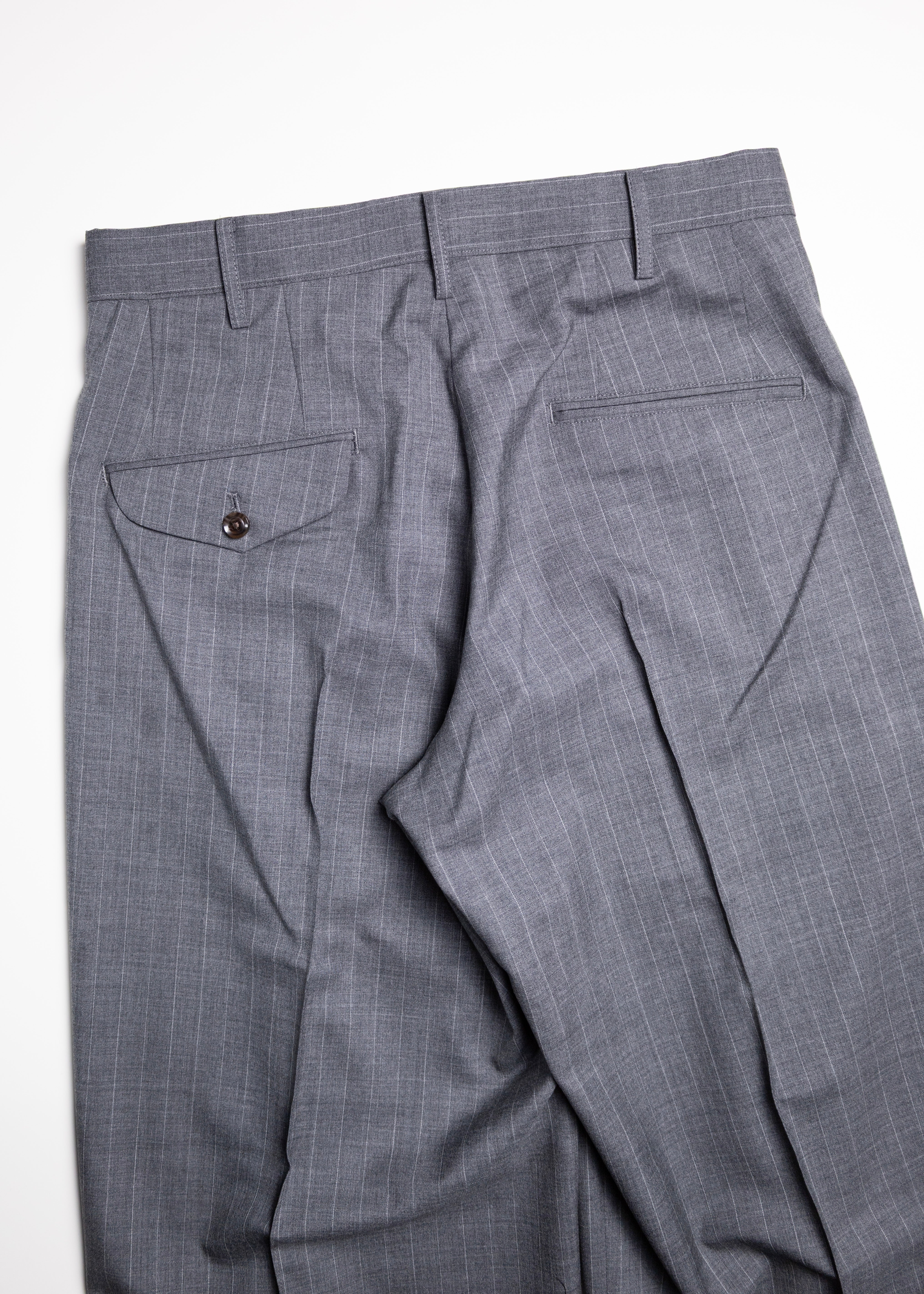 KHOKI （コッキ）Pleated Stripe Summer Wool Pants – process