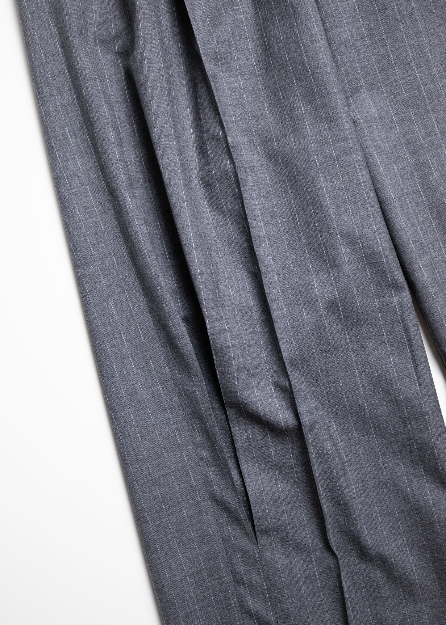 [KHOKI] Pleated Stripe Summer Wool Pants