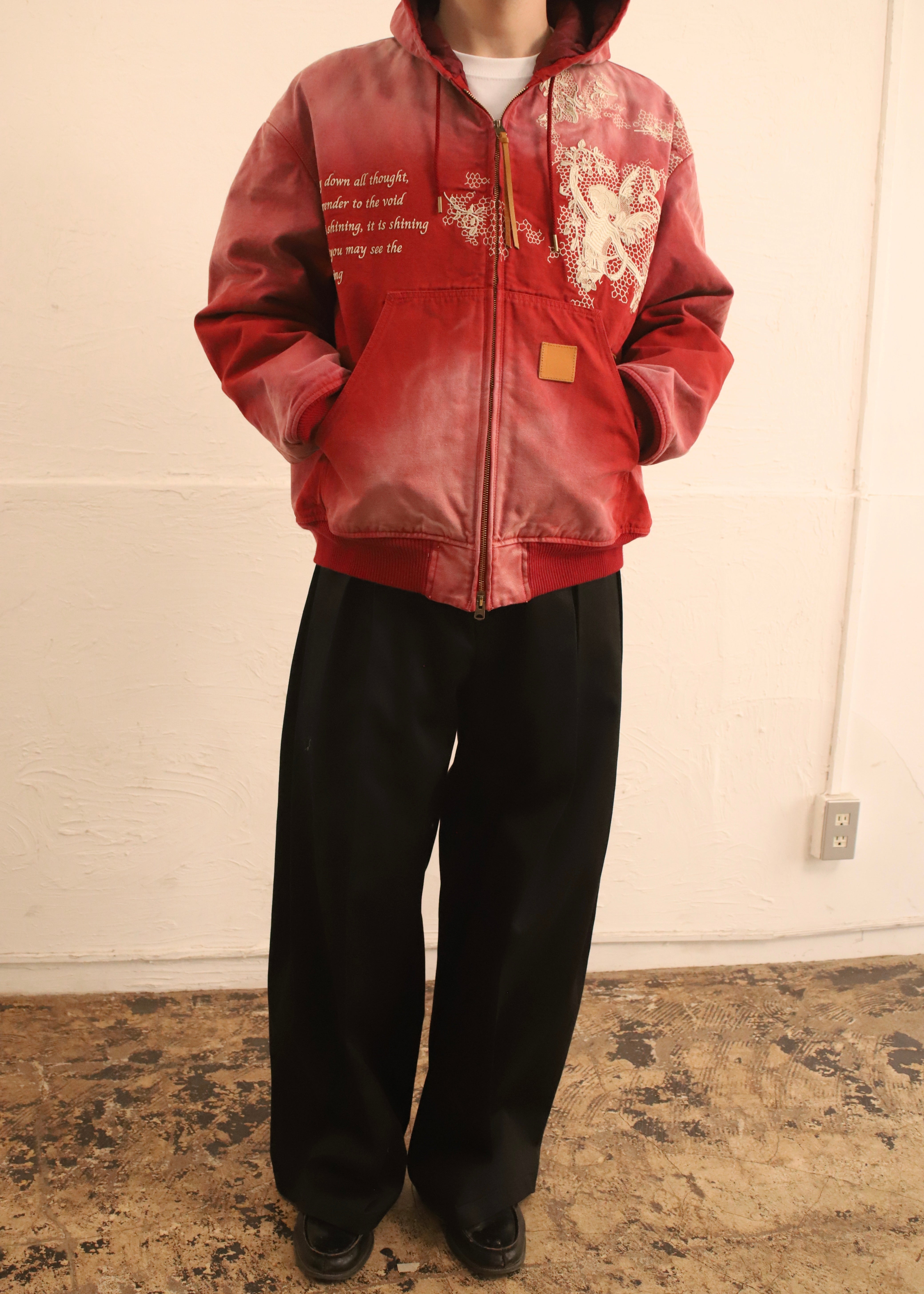 KHOKI （コッキ）Vintage-effect embroidered jacket – process