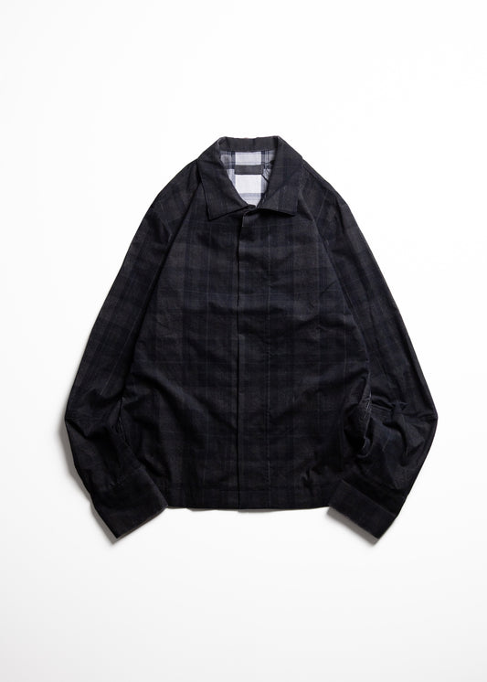 [ryaw] Tierage check shirts