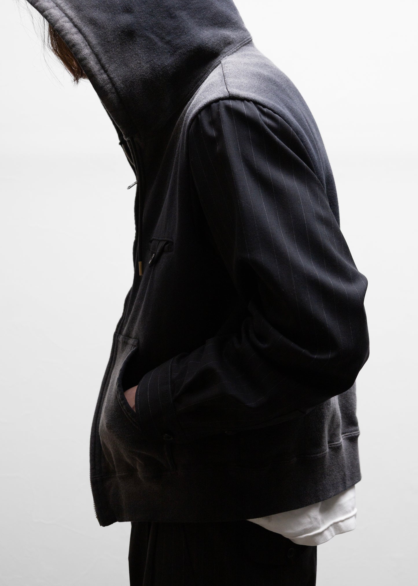 [KHOKI] Combination Zip Hoodie