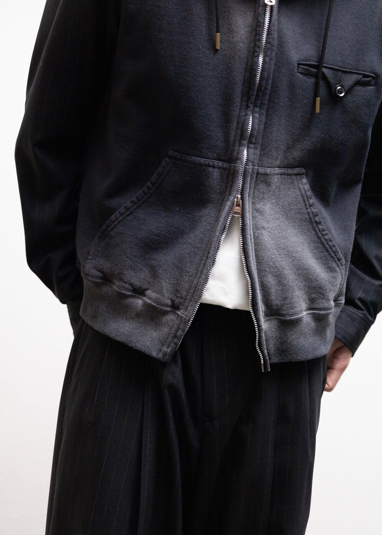 [KHOKI] Combination Zip Hoodie