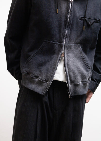 [KHOKI] Combination Zip Hoodie