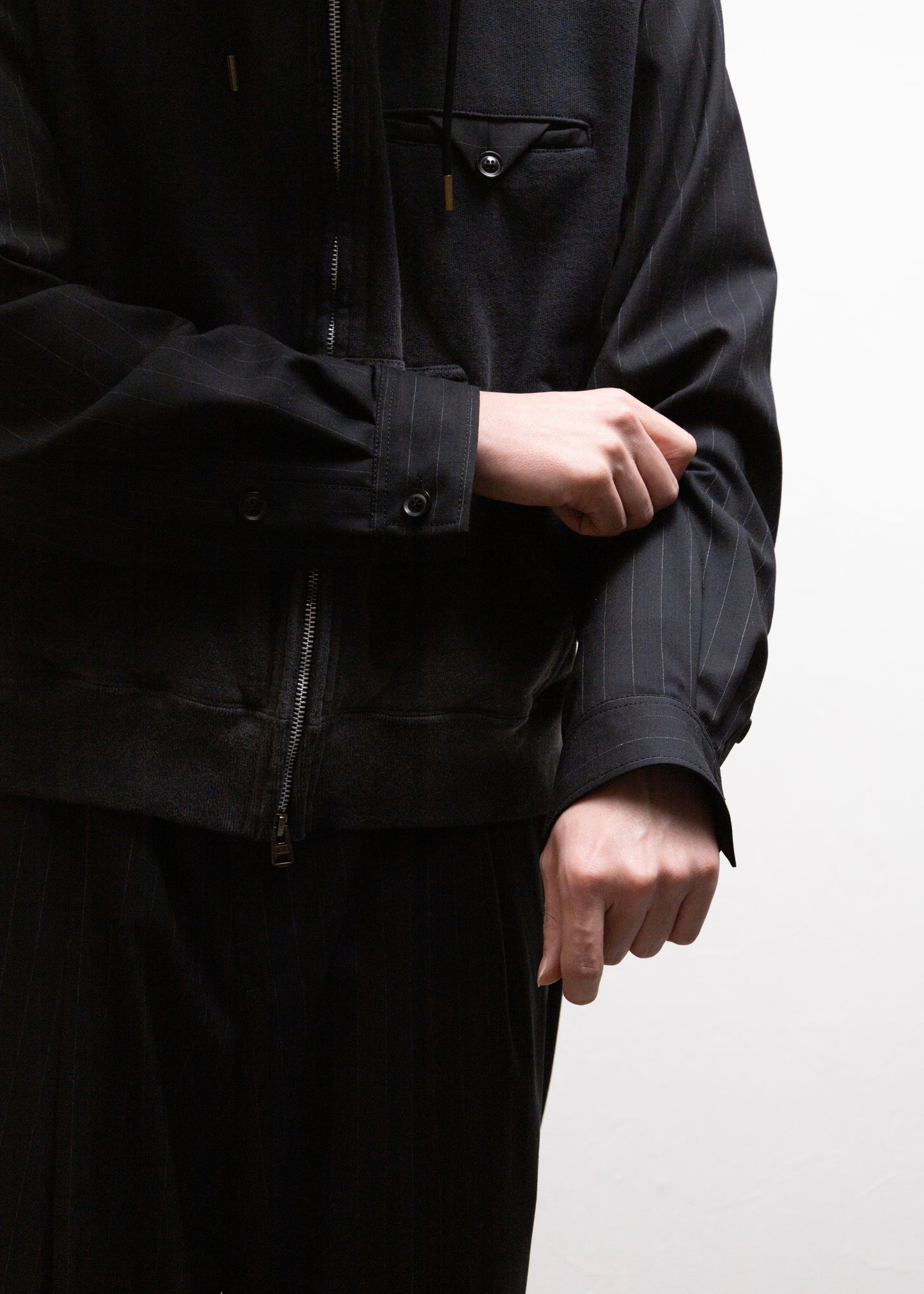 [KHOKI] Combination Zip Hoodie