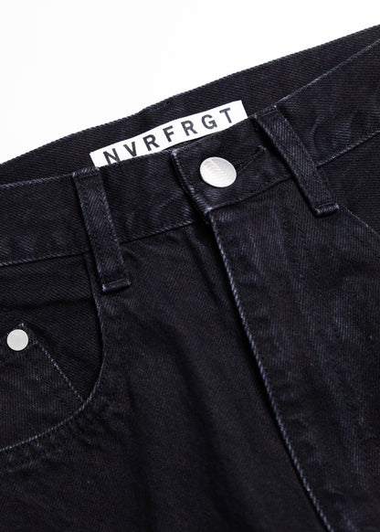 [NVRFRGT] 3D TWISTED WIDE LEG JEANS