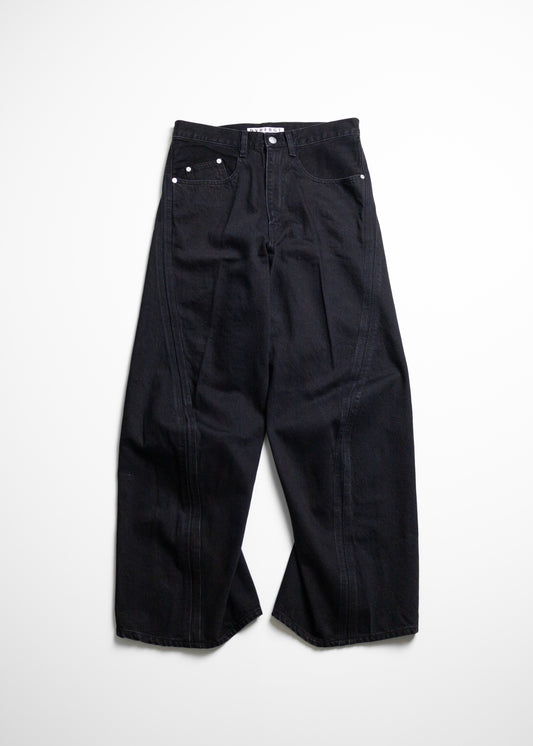 [NVRFRGT] 3D TWISTED WIDE LEG JEANS