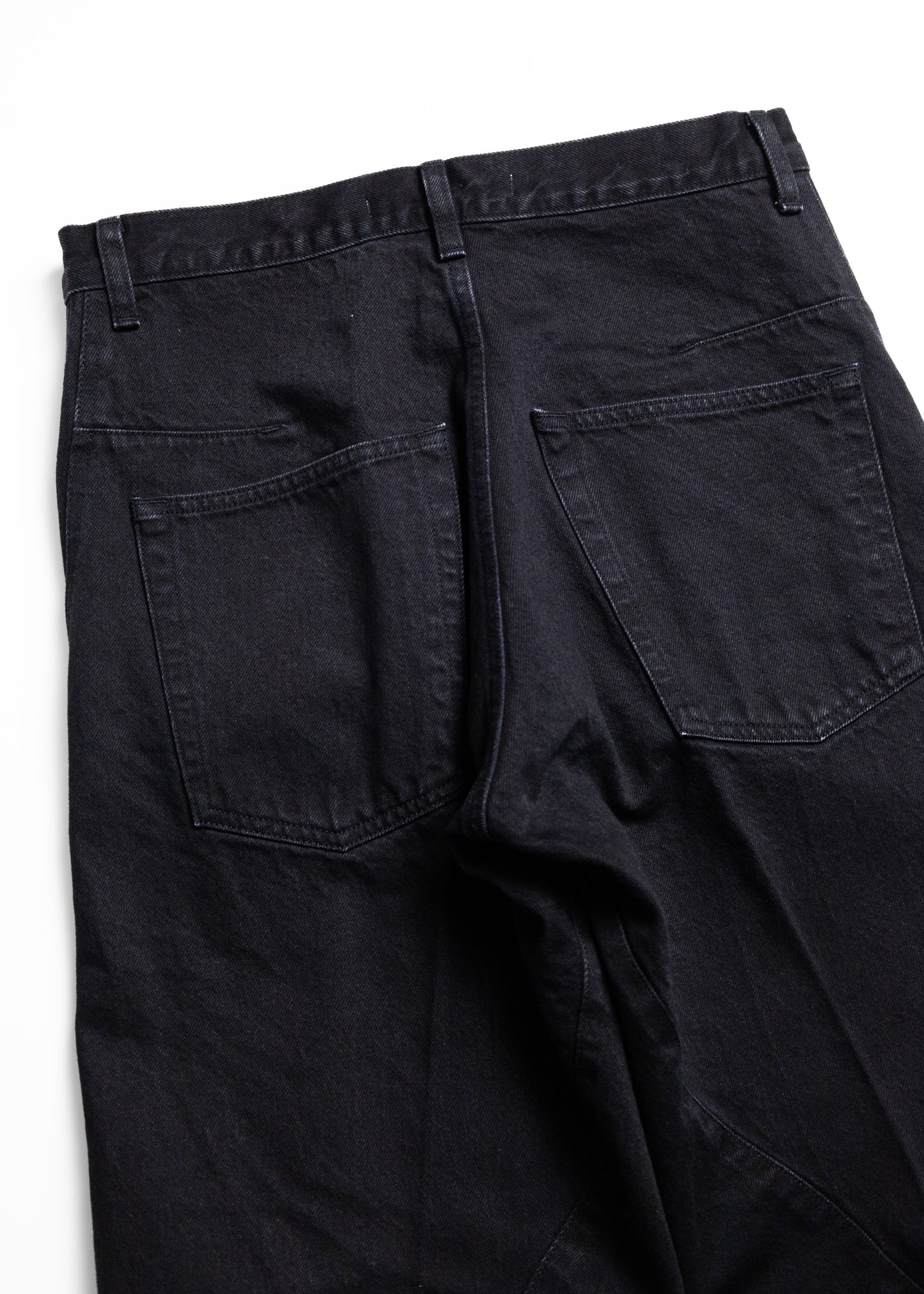 [NVRFRGT] 3D TWISTED WIDE LEG JEANS