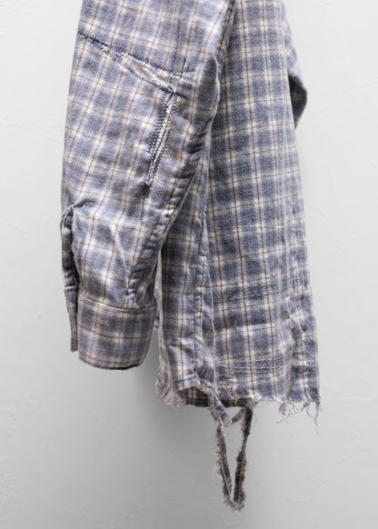 [ANACHRONORM] CHECK REMAKED WIDE SHIRTS