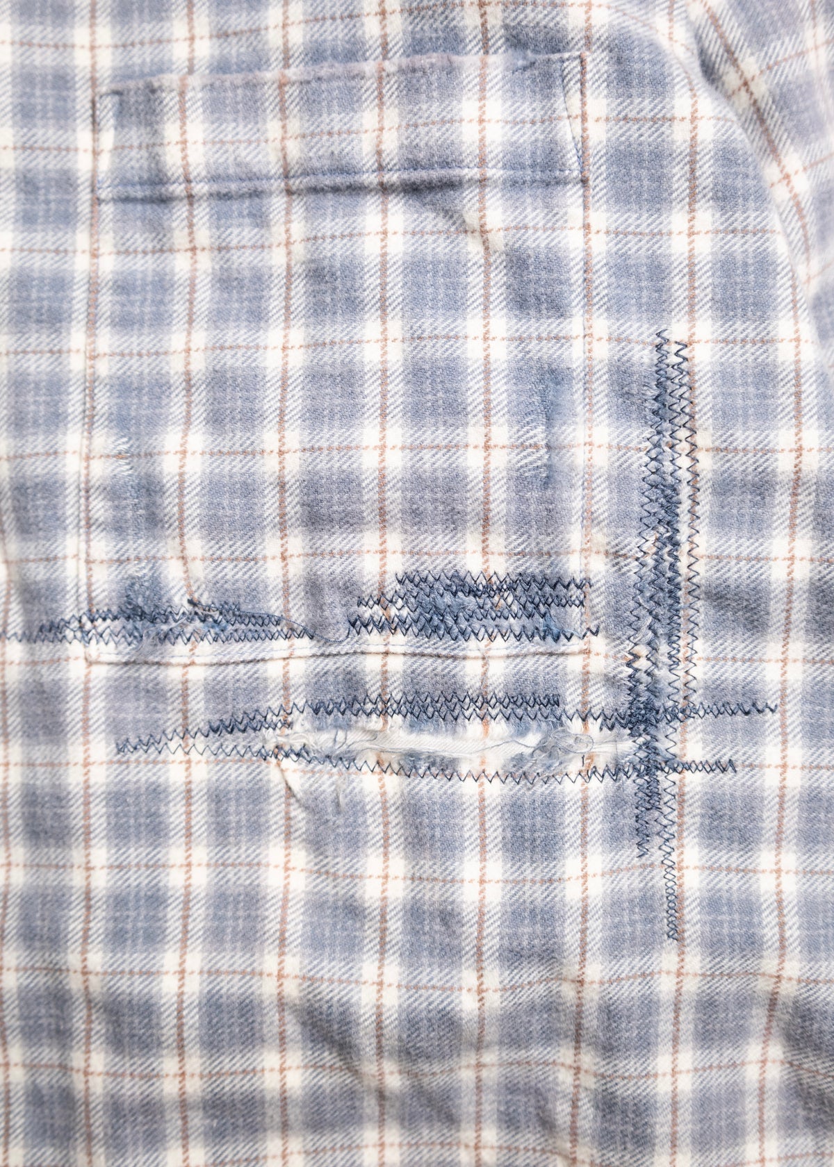 [ANACHRONORM] CHECK REMAKED WIDE SHIRTS