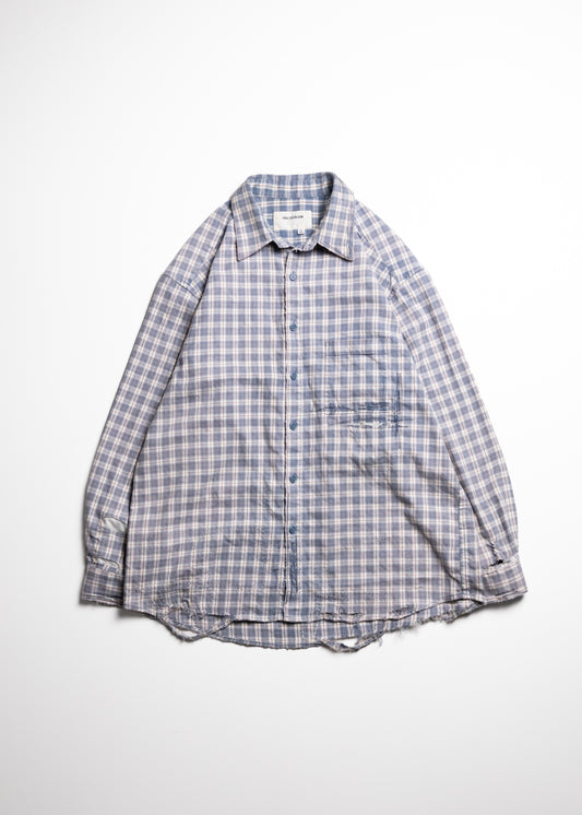 [ANACHRONORM] CHECK REMAKED WIDE SHIRTS