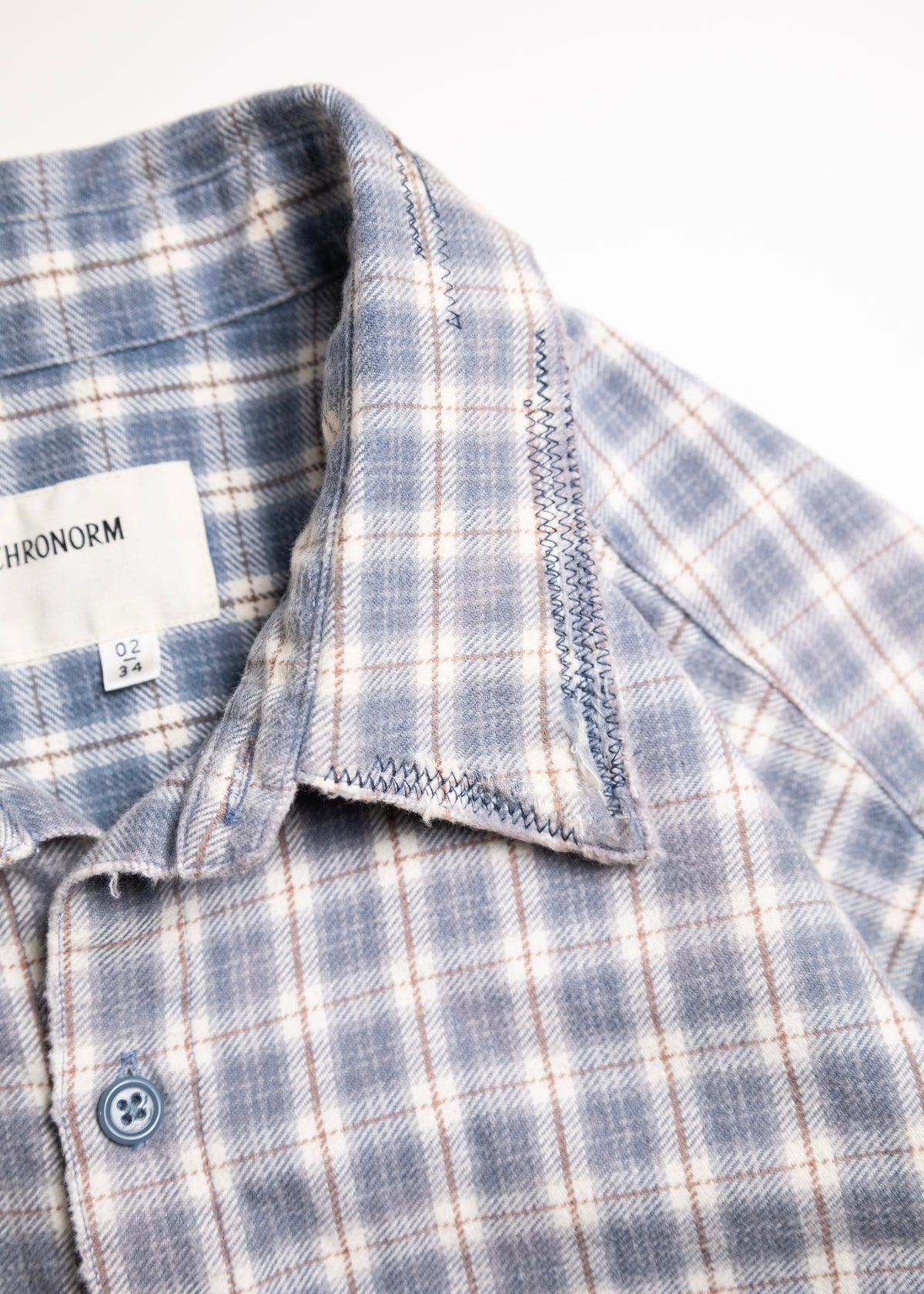 [ANACHRONORM] CHECK REMAKED WIDE SHIRTS